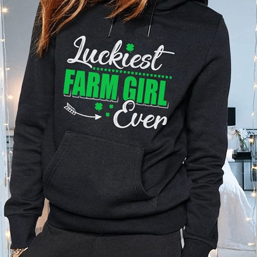 Luckiest farm girl ever T shirt hoodie sweater VH3