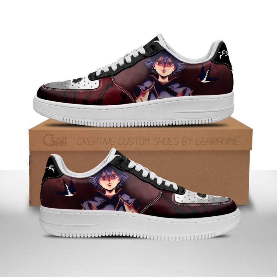 Nero Air Sneakers Black Bull Knight Black Clover Anime Shoes