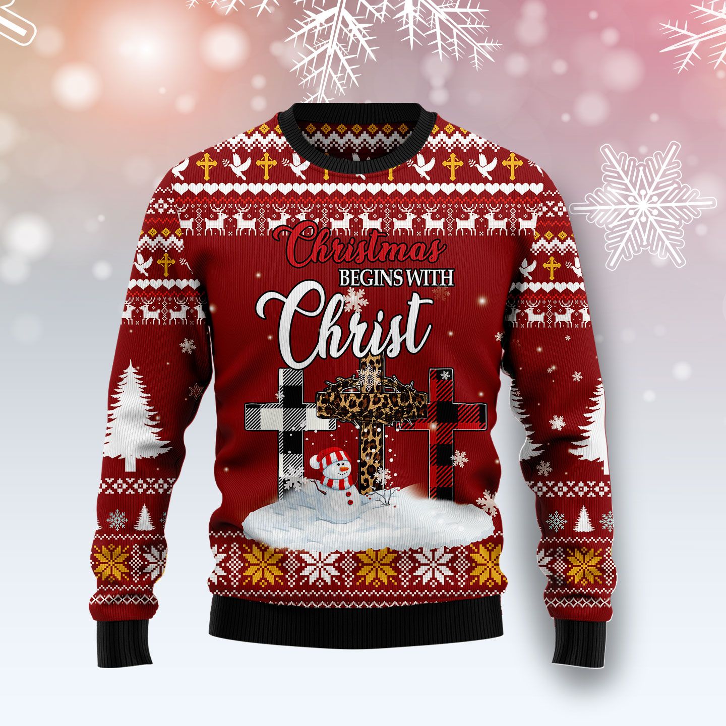 Christian Christmas Ugly Christmas Sweater | For Men & Women | Adult | Us5846