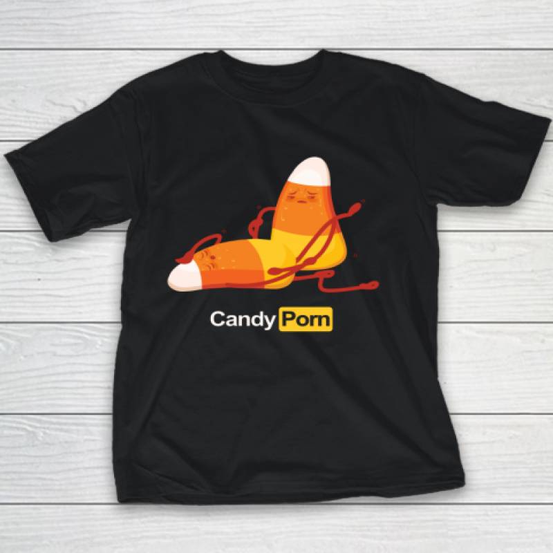 Candy Porn Corn Pun Porno Star Funny Halloween Costume Youth T-Shirt