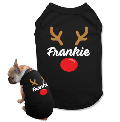 (Custom Dog Name) Reindeer Tank Top – DOG-55