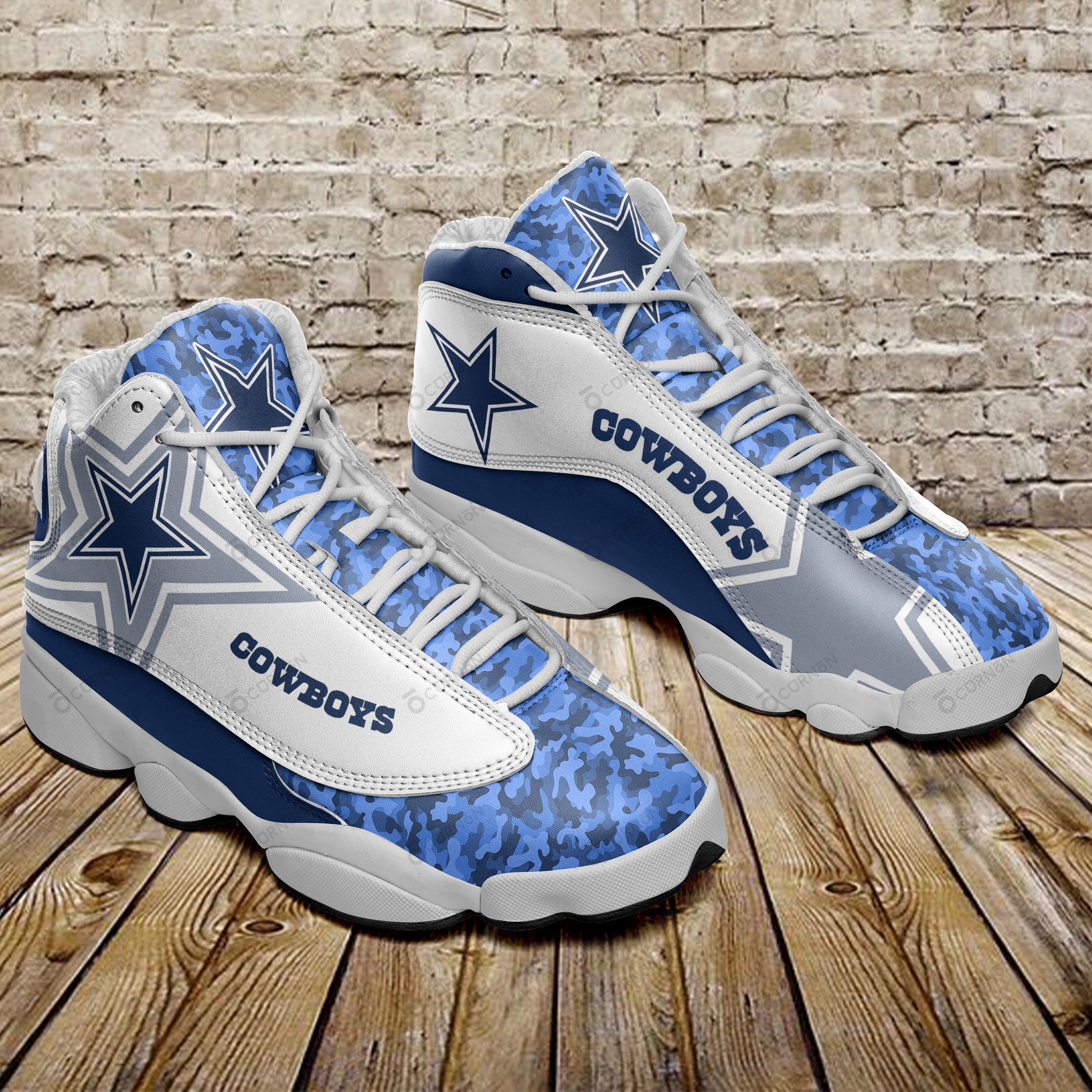 Dallas Cowboys Air JD13 Sneakers 476 – Jamestees Store
