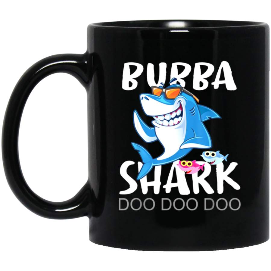 Bubba Shark Fathers Day Gift From Wife Son Daughter Black Mug