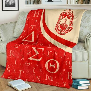 Delta Sigma Theta Blanket – Sorority Greek Alphabet Symbols Blanket