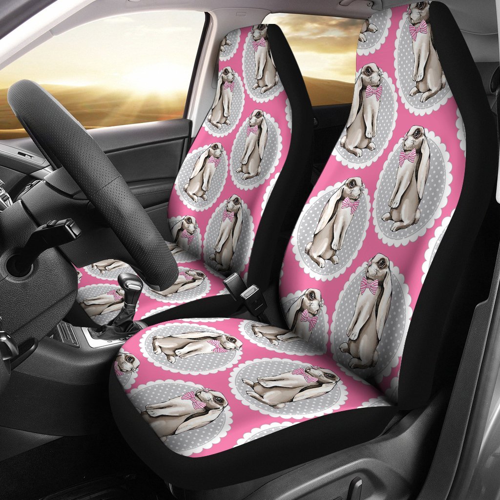 Rabbit Pattern Print Design RB019 Universal Fit Car Seat Covers