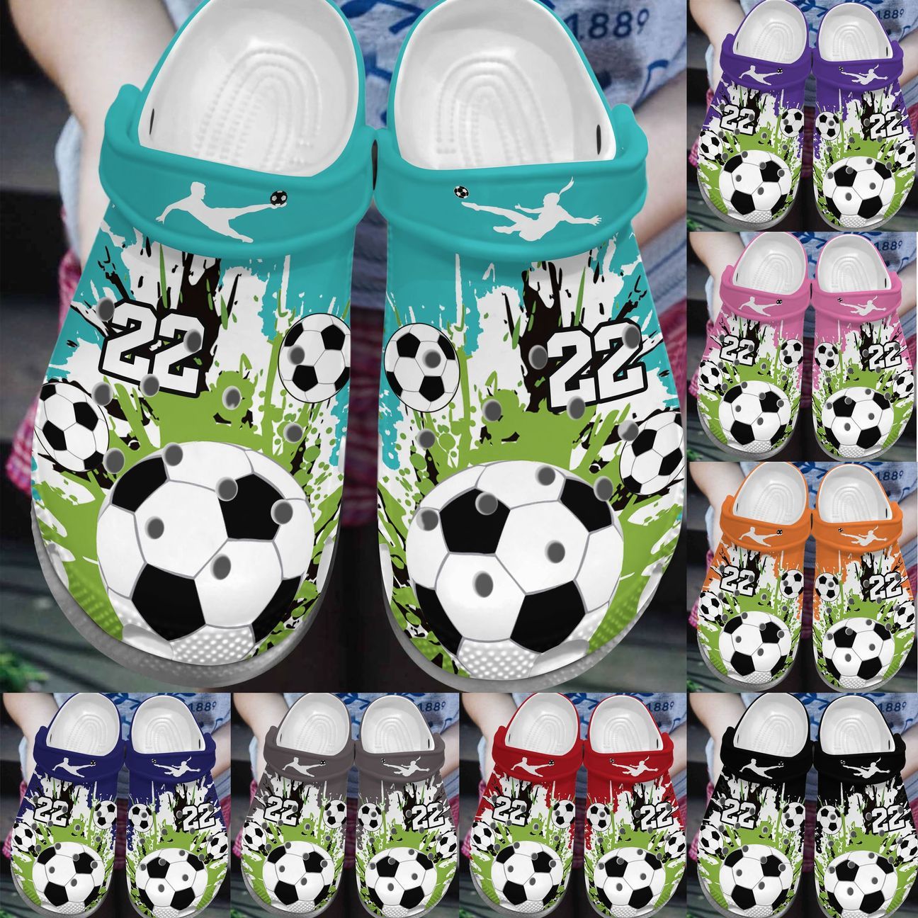 Soccer Personalized Personalize Clog, Custom Name, Text, Fashion Style For Women, Men, Kid, Print 3D Soccer Time