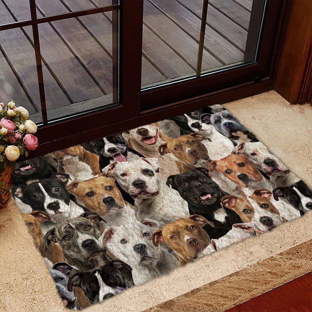 Tmarc Tee A Bunch Of Staffordshire Bull Terriers/Staffy Doormat