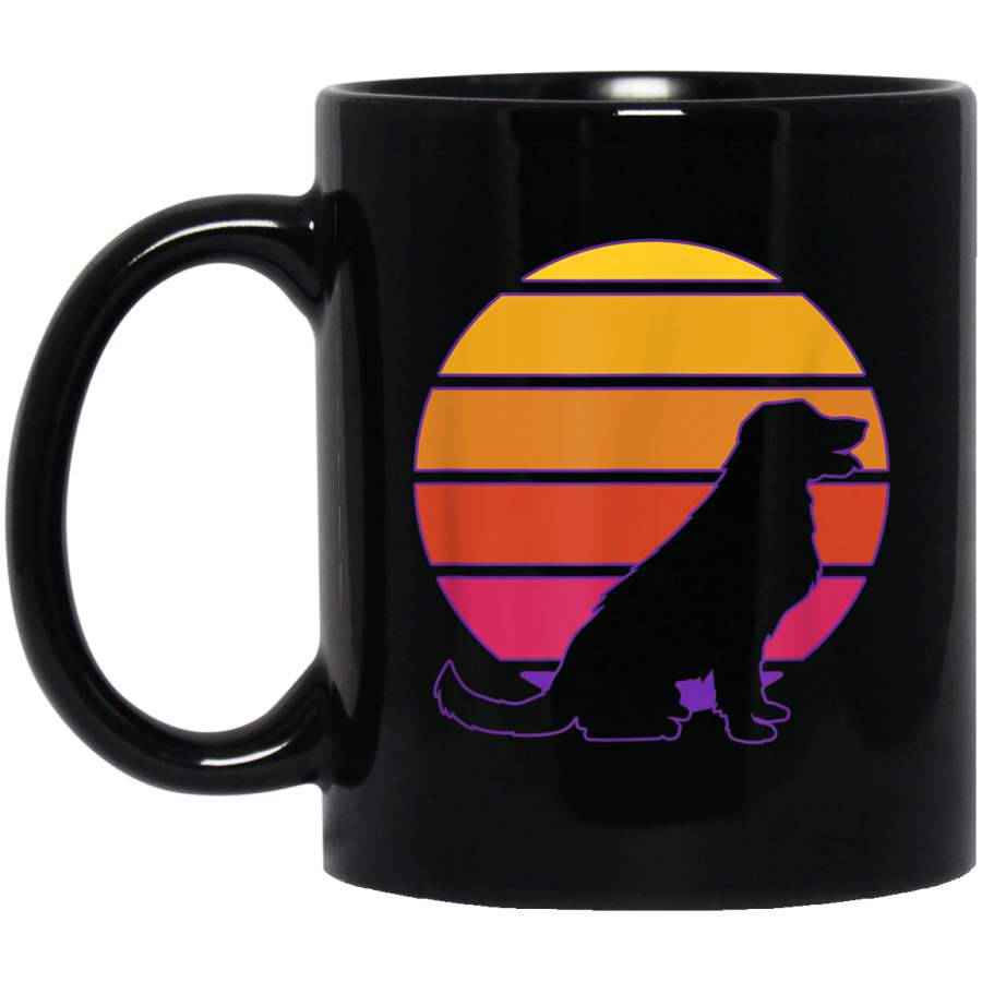 Golden Retriever Dog Vintage Sunset Graphic Dog Lover Gifts Mug