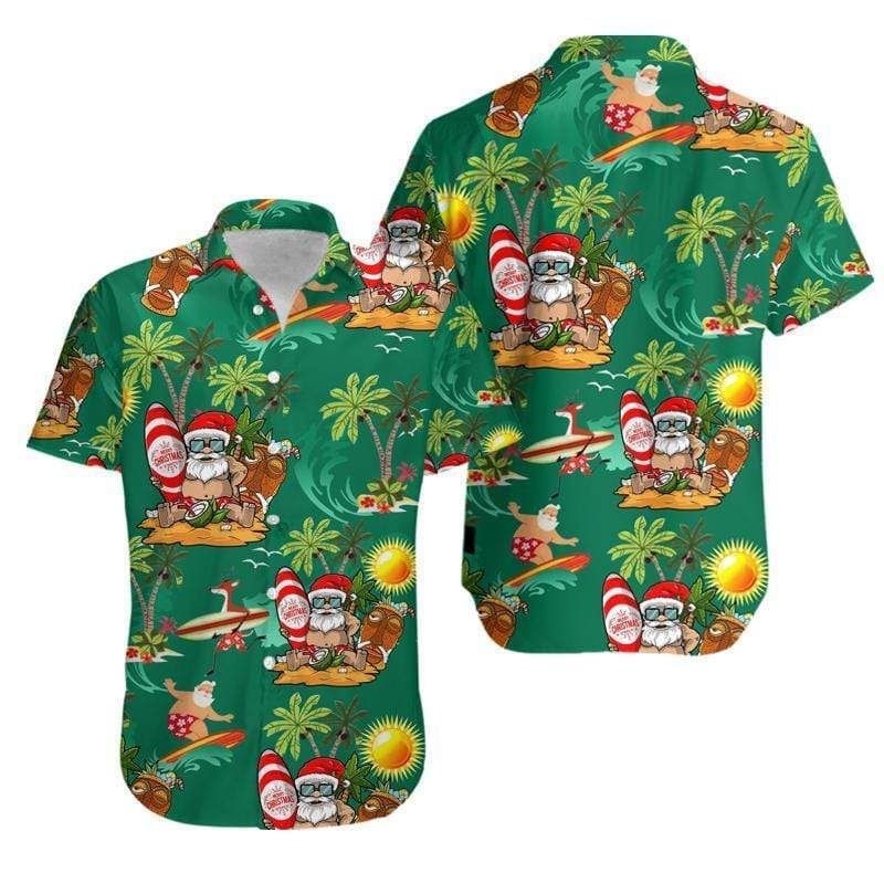 Felacia Santa On Beach Green Hawaiian Ha95087