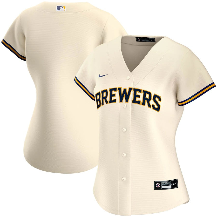 Women’S Milwaukee Brewers Nike Cream Home Replica Team Jersey