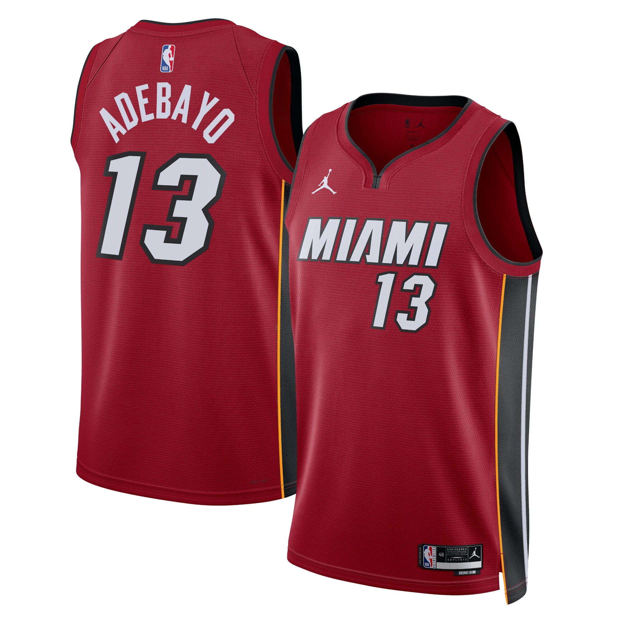 Miami Heat Jordan Statement Edition Swingman Jersey – Red – Bam Adebayo – Unisex