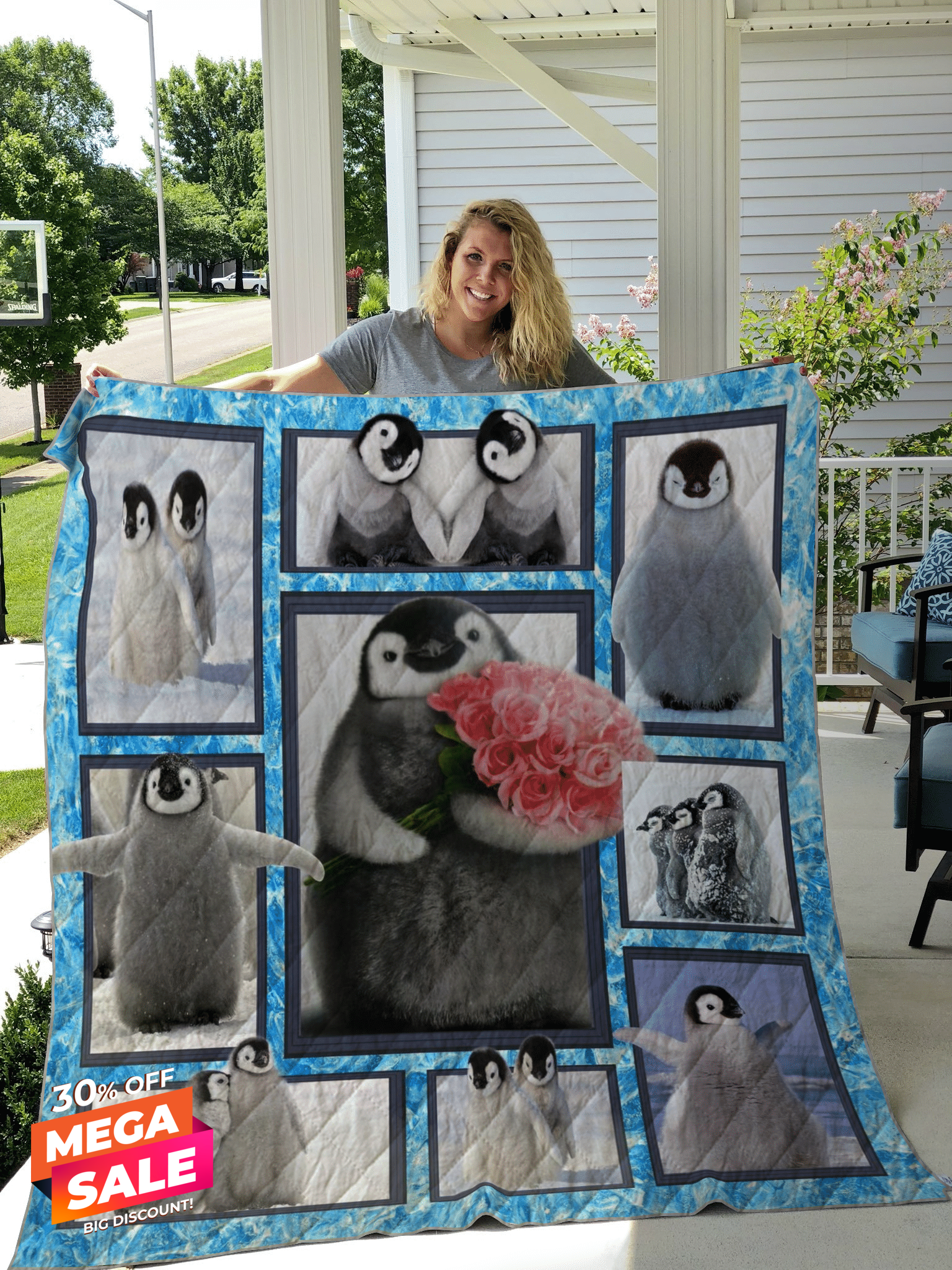 Penguin Loved You Quilt Blanket