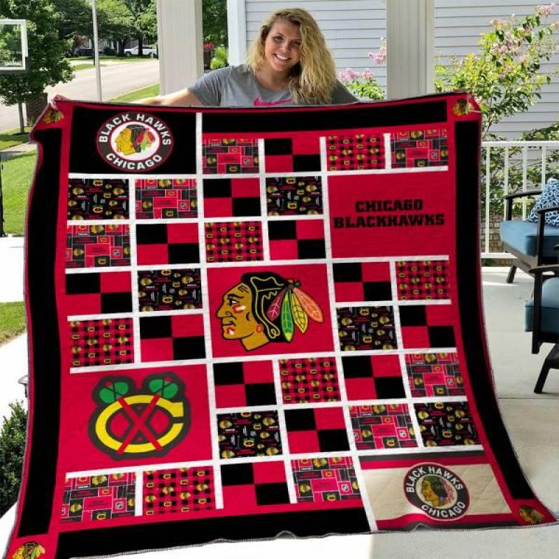 Chicago Blackhawks Quilt Blanket 03