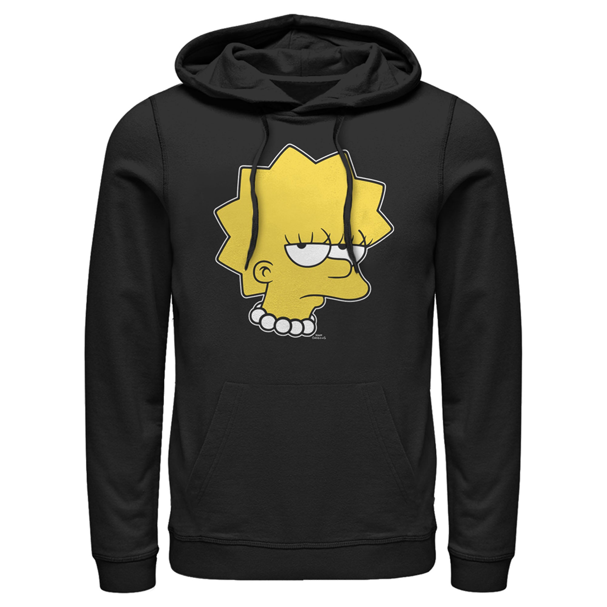 The Simpsons Men’S Unamused Lisa  Pull Over Hoodie