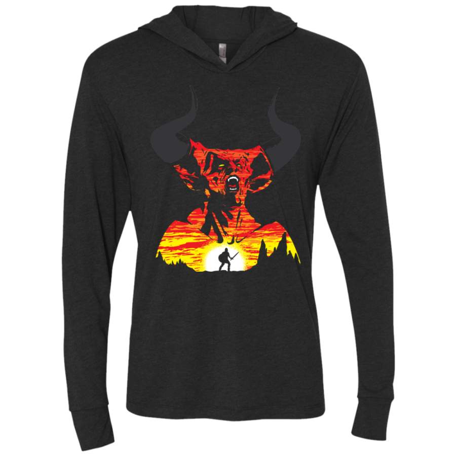 The Darkness Triblend Long Sleeve Hoodie Tee