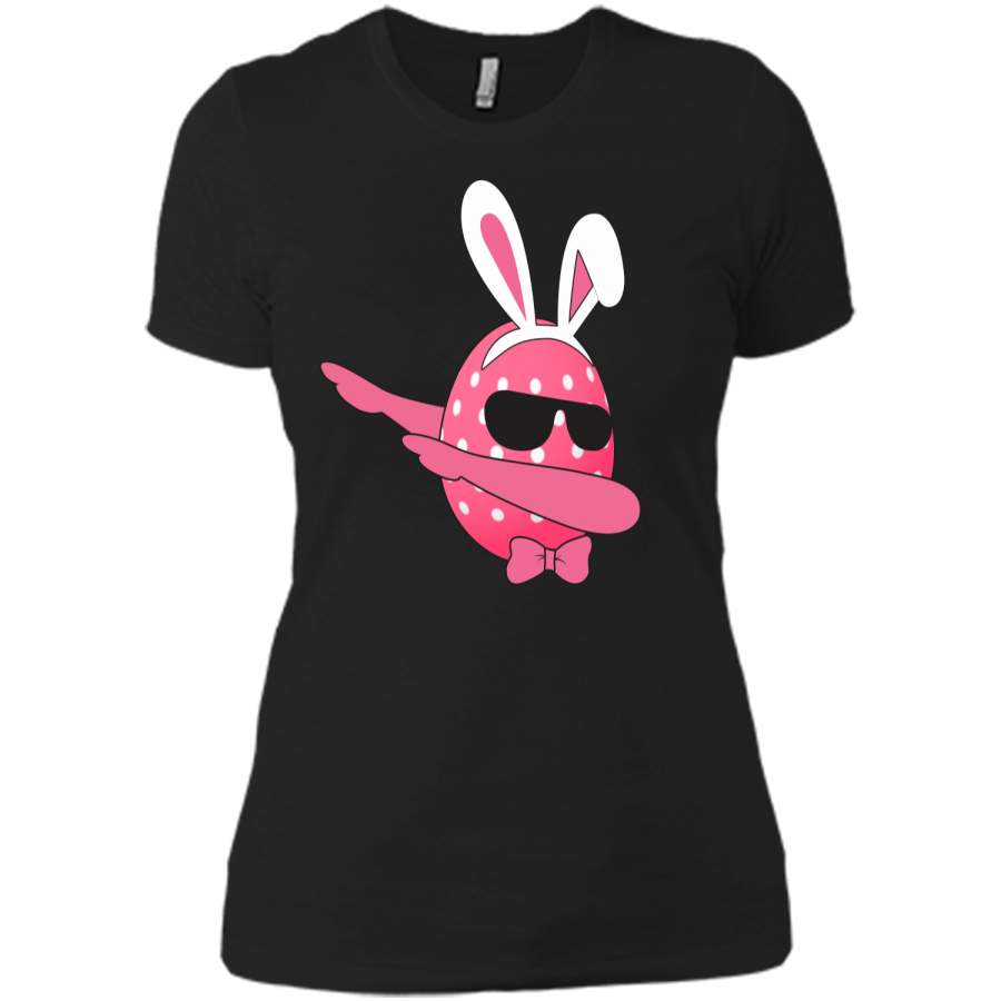 Cute Dab Bunny Egg shirt – Dabbing Emoji Egg Easter T-Shirt Next Level Ladies Boyfriend Tee