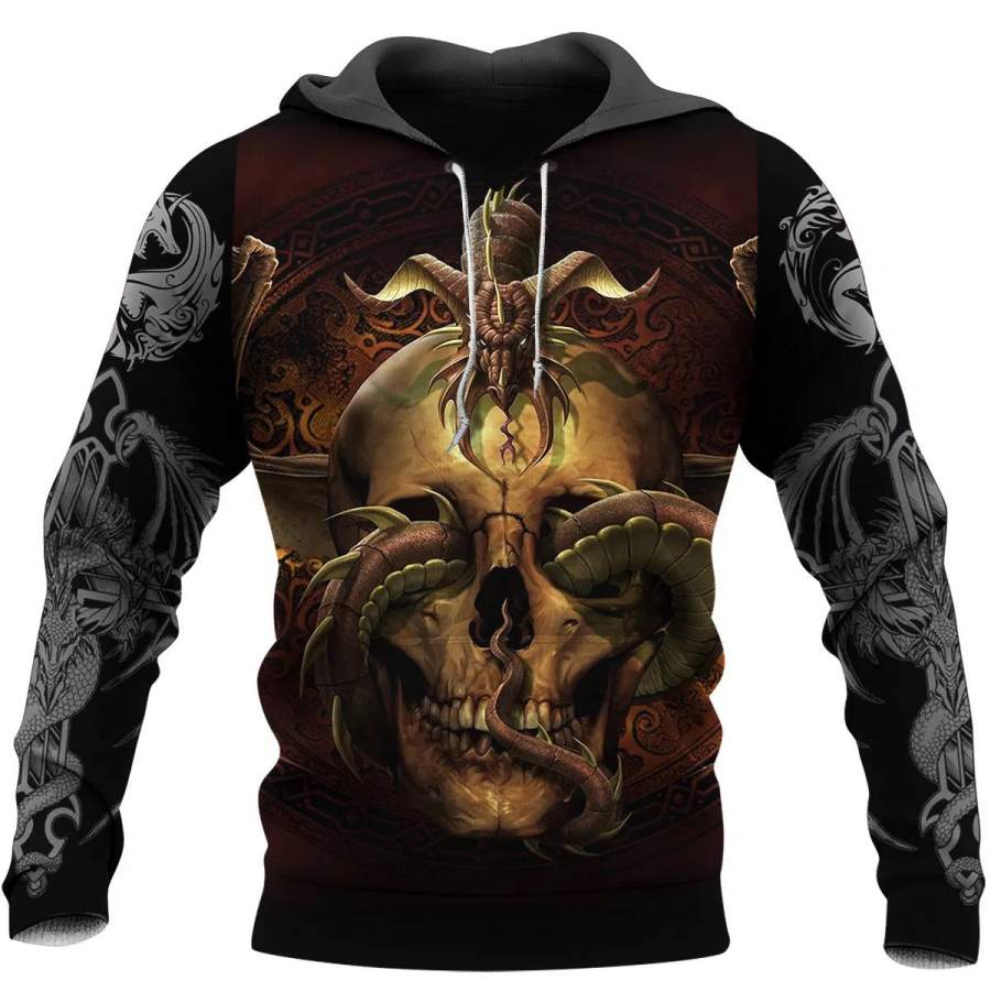 3D Tattoo and Dungeon Dragon Hoodie T Shirt For Men and Women NM050942