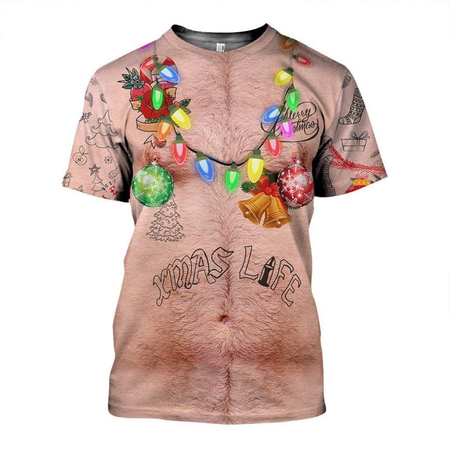 3D All Over Printed XMas Life Funny Shirts and Shorts 10