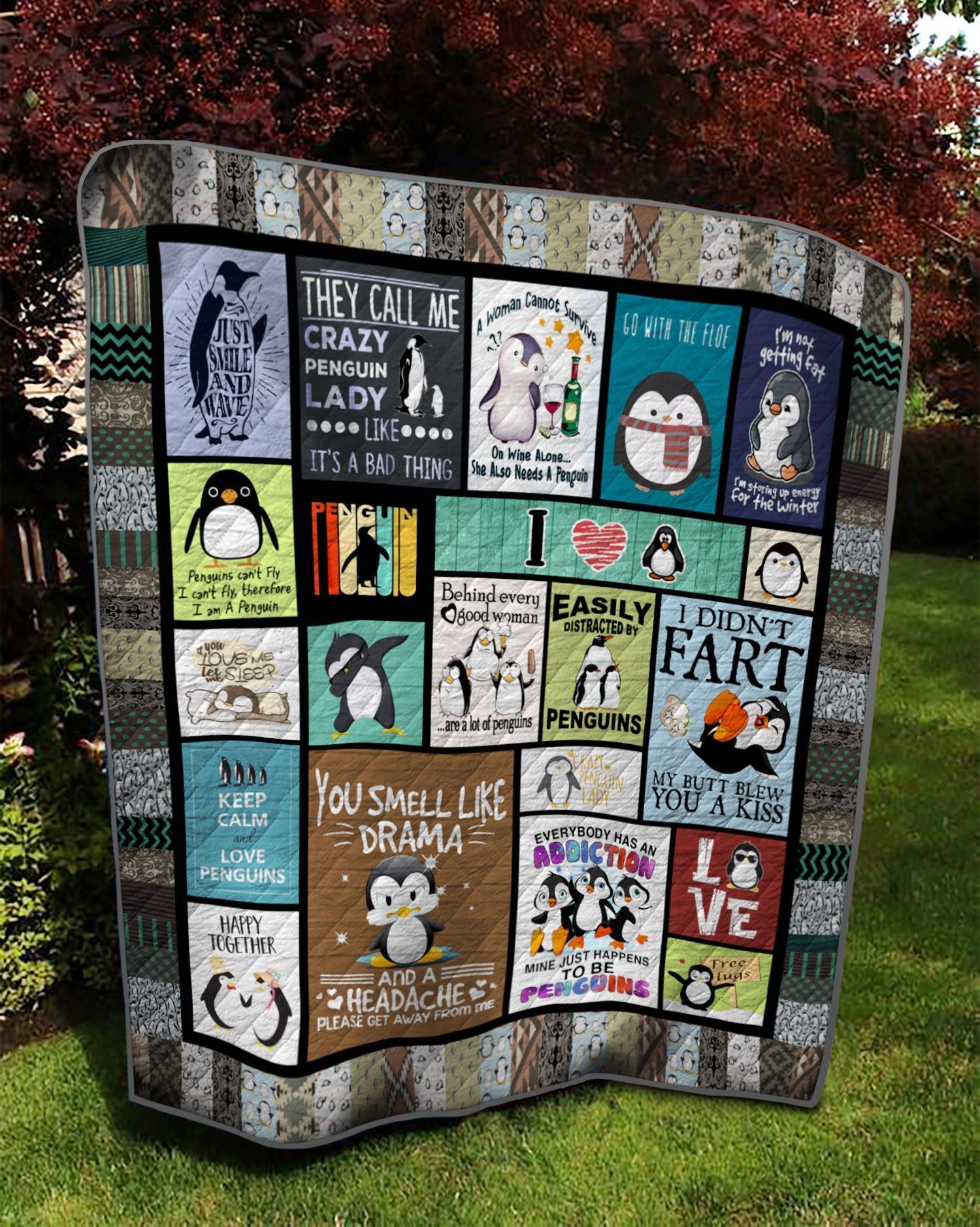 Crazy Penguin Quilt Cimjv