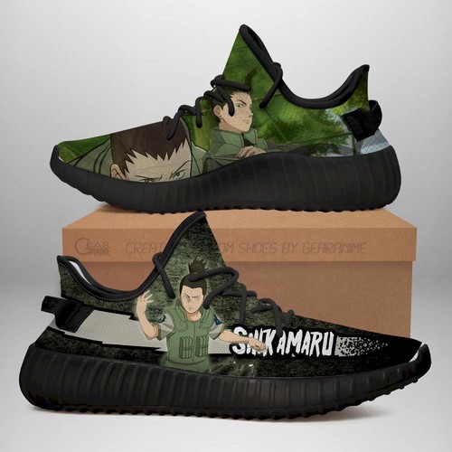 Best Shikamaru Yeezy Shoes Naruto Anime Sneakers Fan Gift Tt03 For Sale