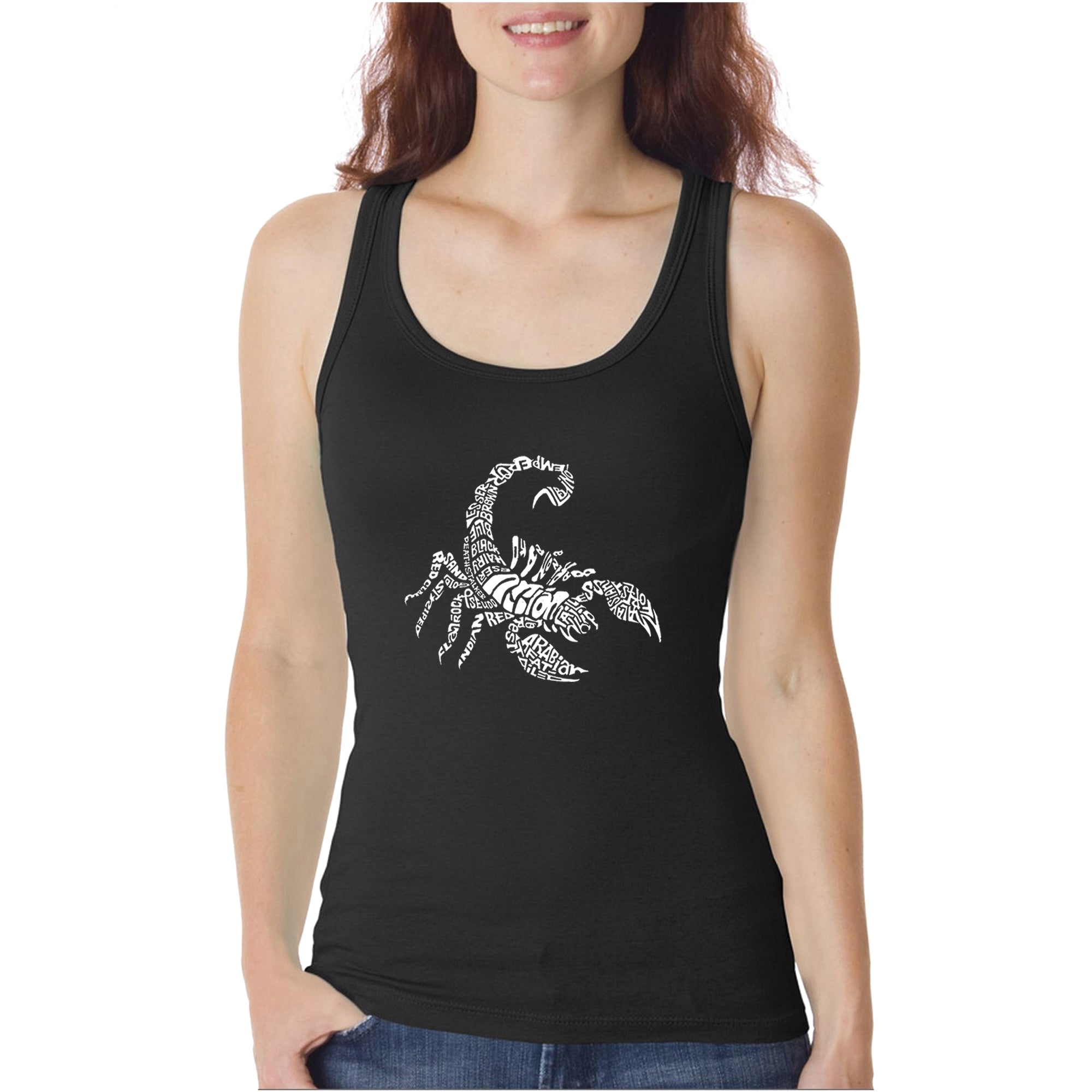 La Pop Art Women’S Word Art Tank Top – Types Of Scorpions