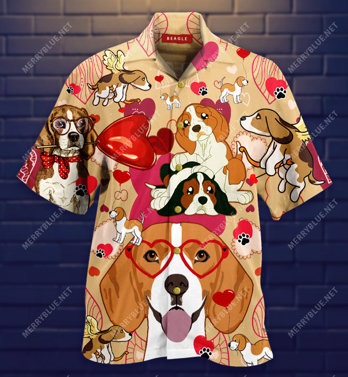 Beagle Happy Valentine’S Day Hawaiian Shirt