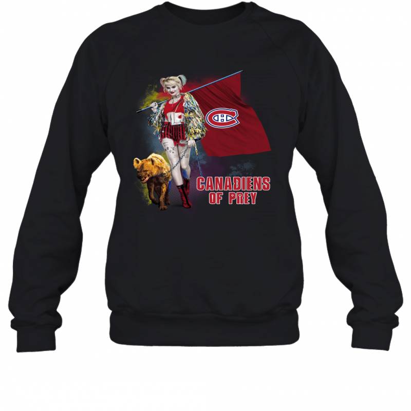 Harley Quinn flag Montreal Canadiens Of Prey Sweatshirt