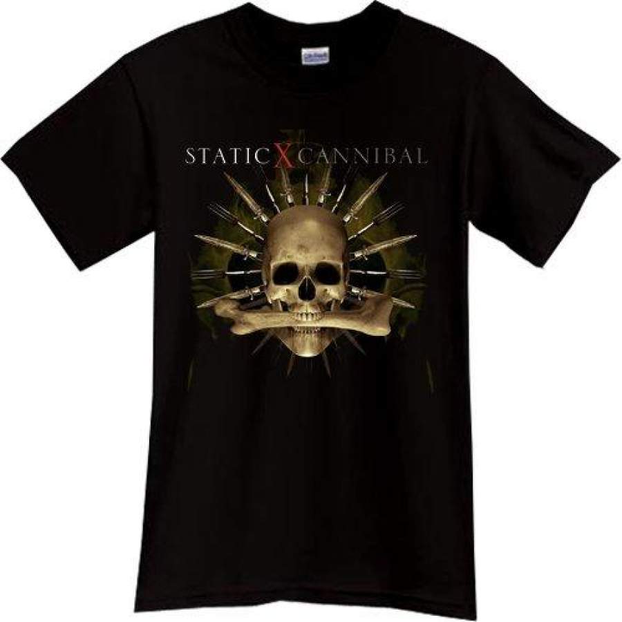 Static X Cannibal Rock Band Black T-shirt