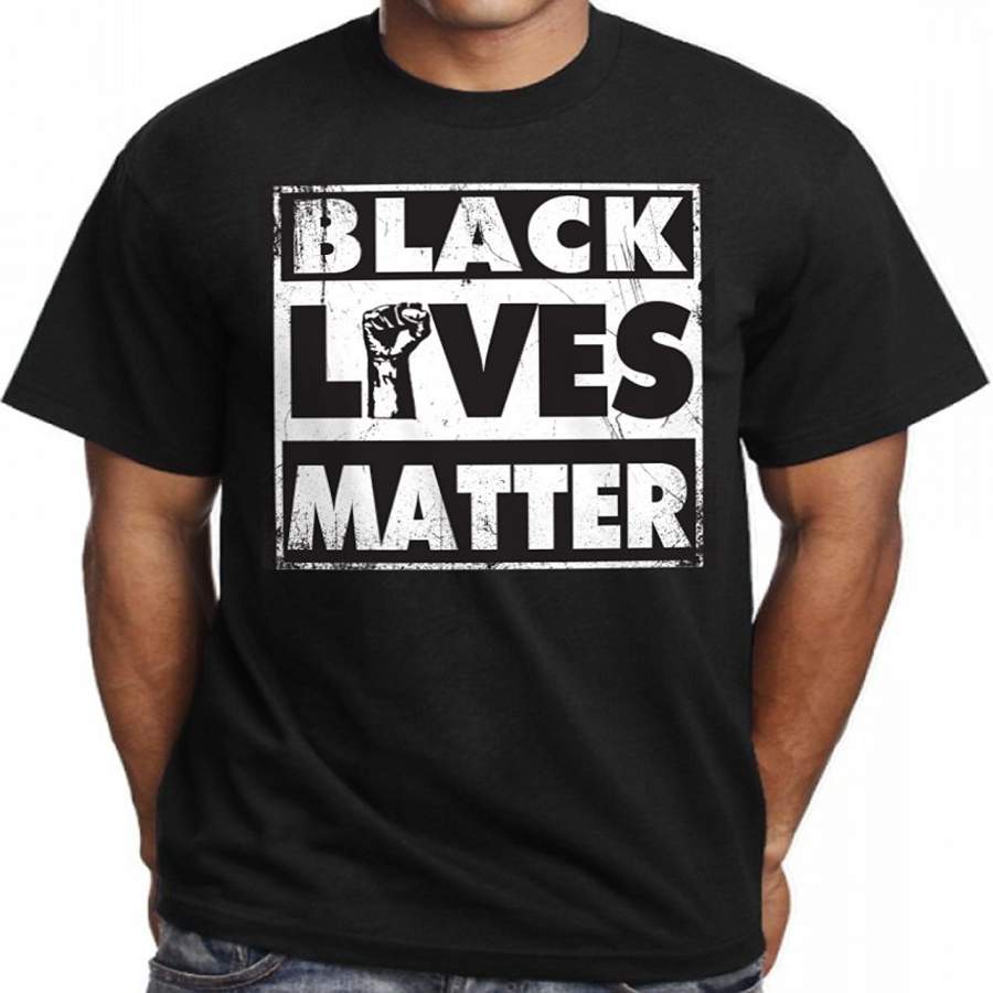 Black Lives Matter Stylish Graphic Black Power Fist Cotton Fitness Men’S T Shirts Birthday Gift