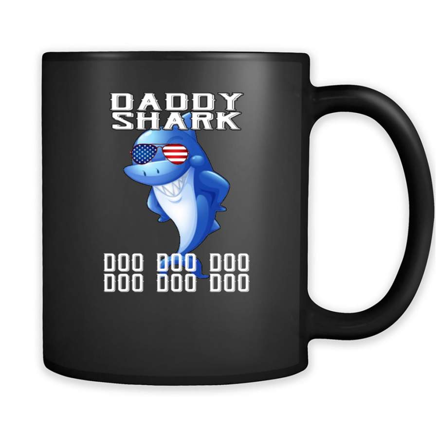 Daddy Shark Doo Doo Doo 5 – Full-Wrap Coffee Black Mug