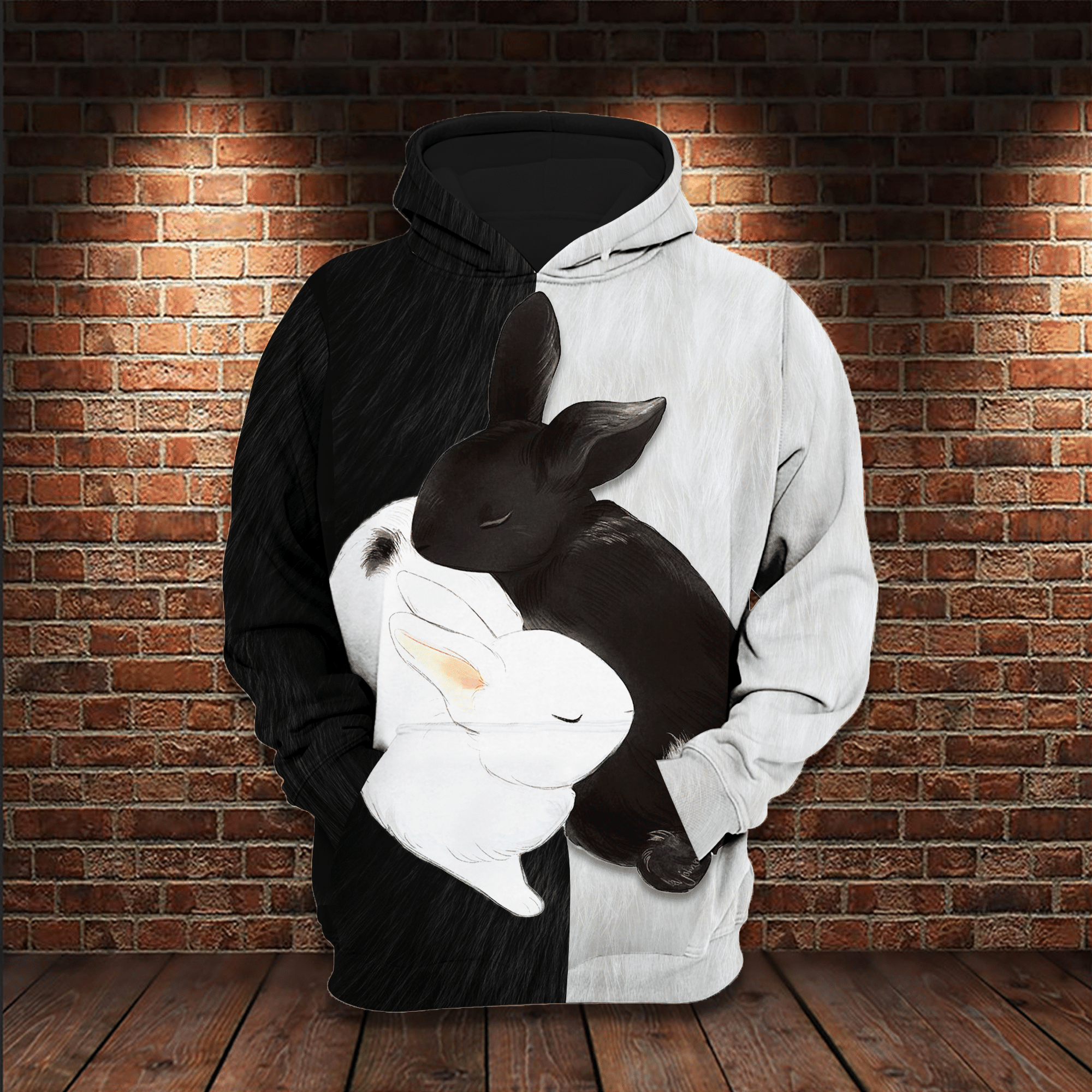 Yin Yang Rabbit 3D All Over Gift For Rabbit Lovers / VMHLMH260121