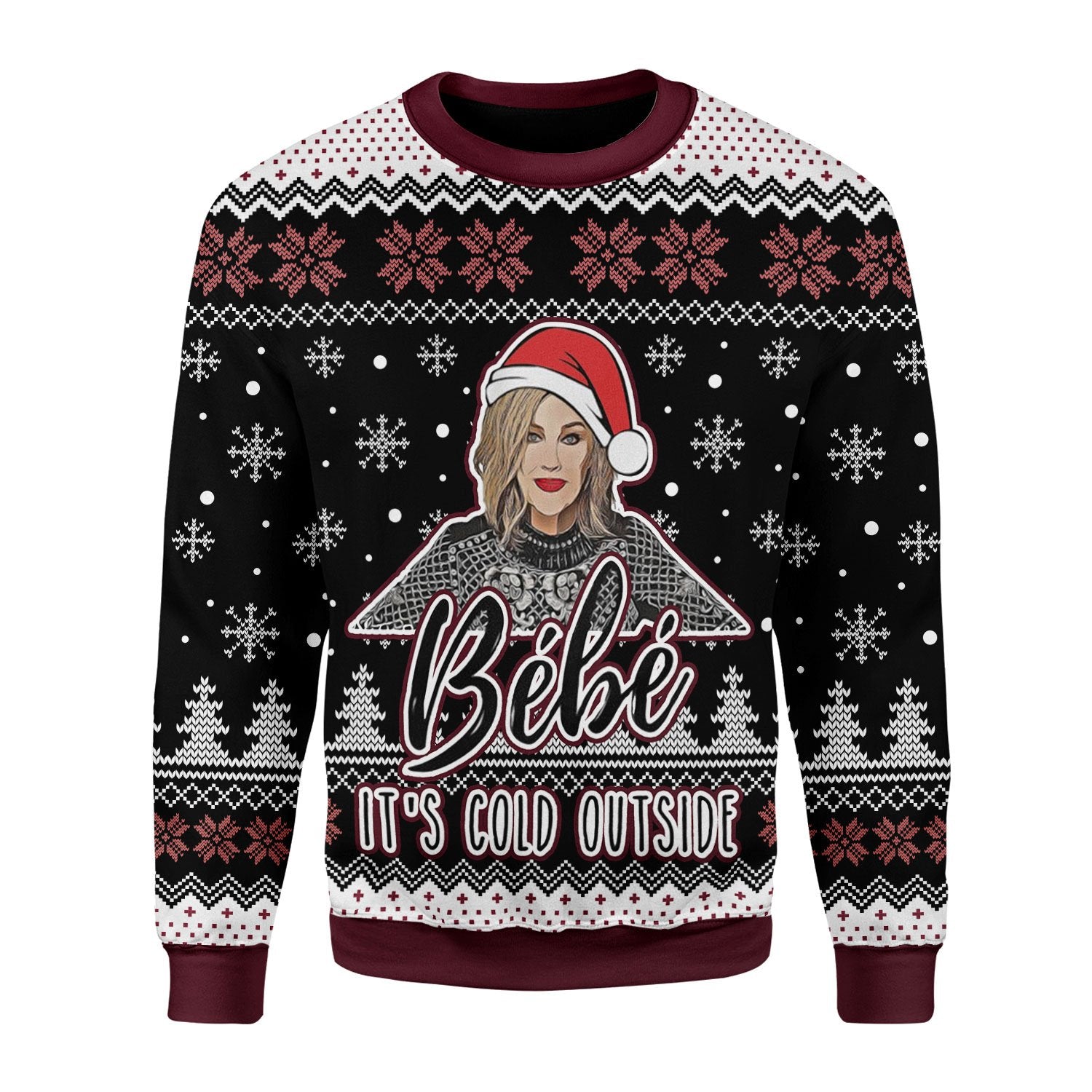 Schitts Creek Christmas Sweater Bebe It’S Cold Outside Black Ugly Sweater