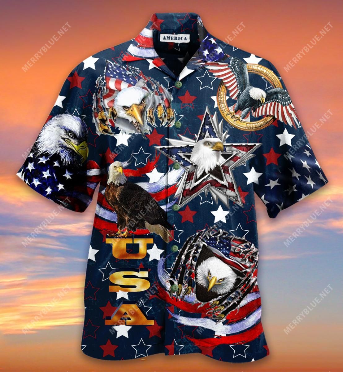 American Patriotism Is Unique Aloha Hawaiian Shirt Colorful Short Sleeve Summer Beach Casual Shirt For Men And Women