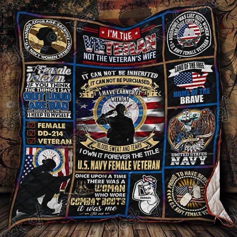 A BC-US. NAVY RANK VETERAN FLAG Quilt Blanket TH0807