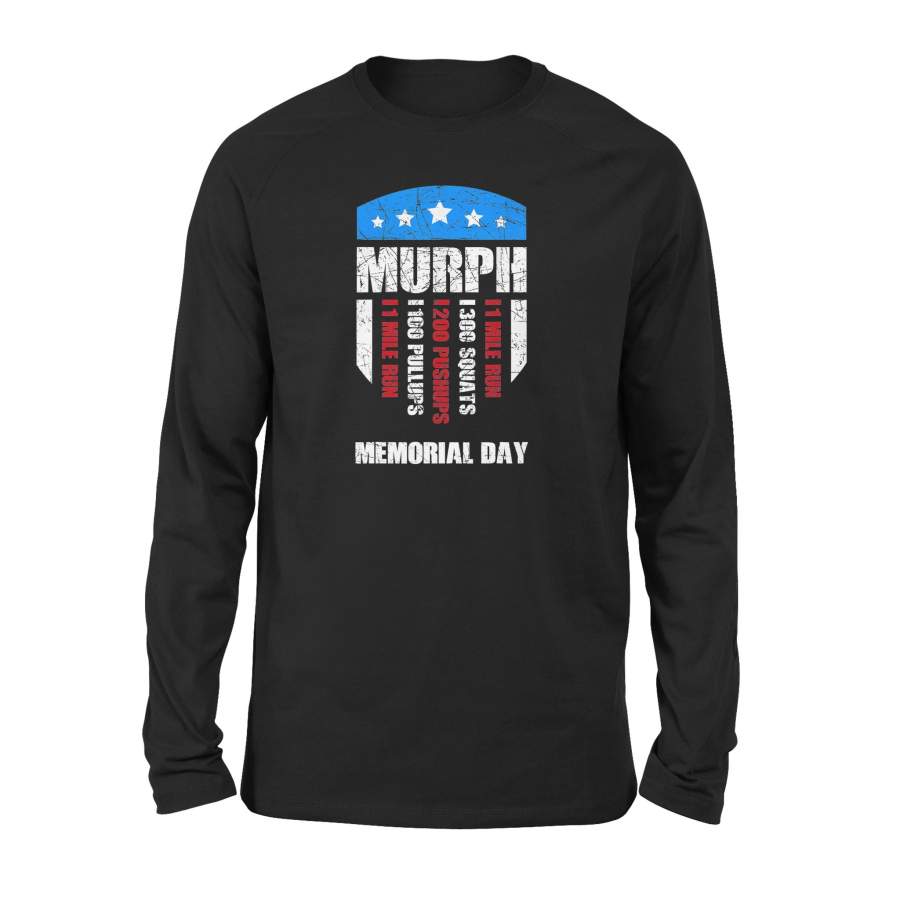 Wod Workout Cross Fitness Memorial Day Murph Wod Recovery T-Shirt – Standard Long Sleeve