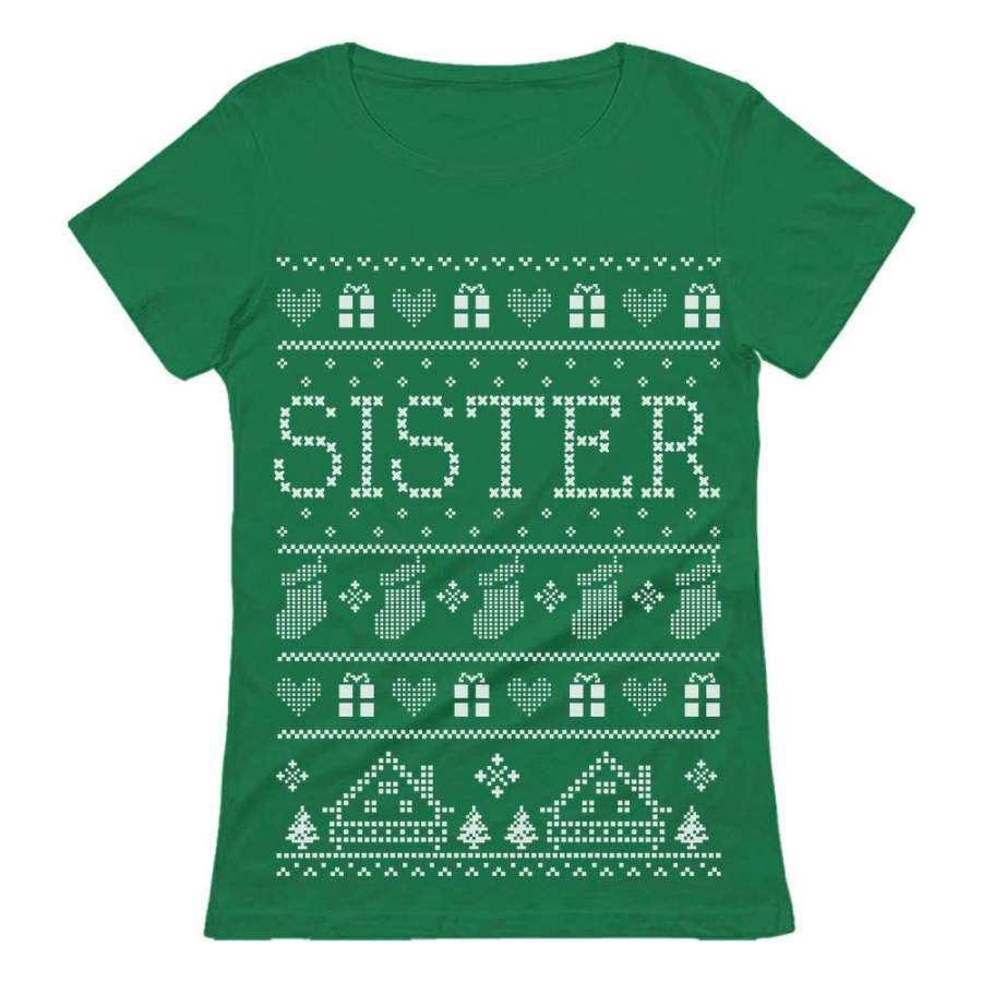 Sister Ugly Christmas Sweater Women T-Shirt