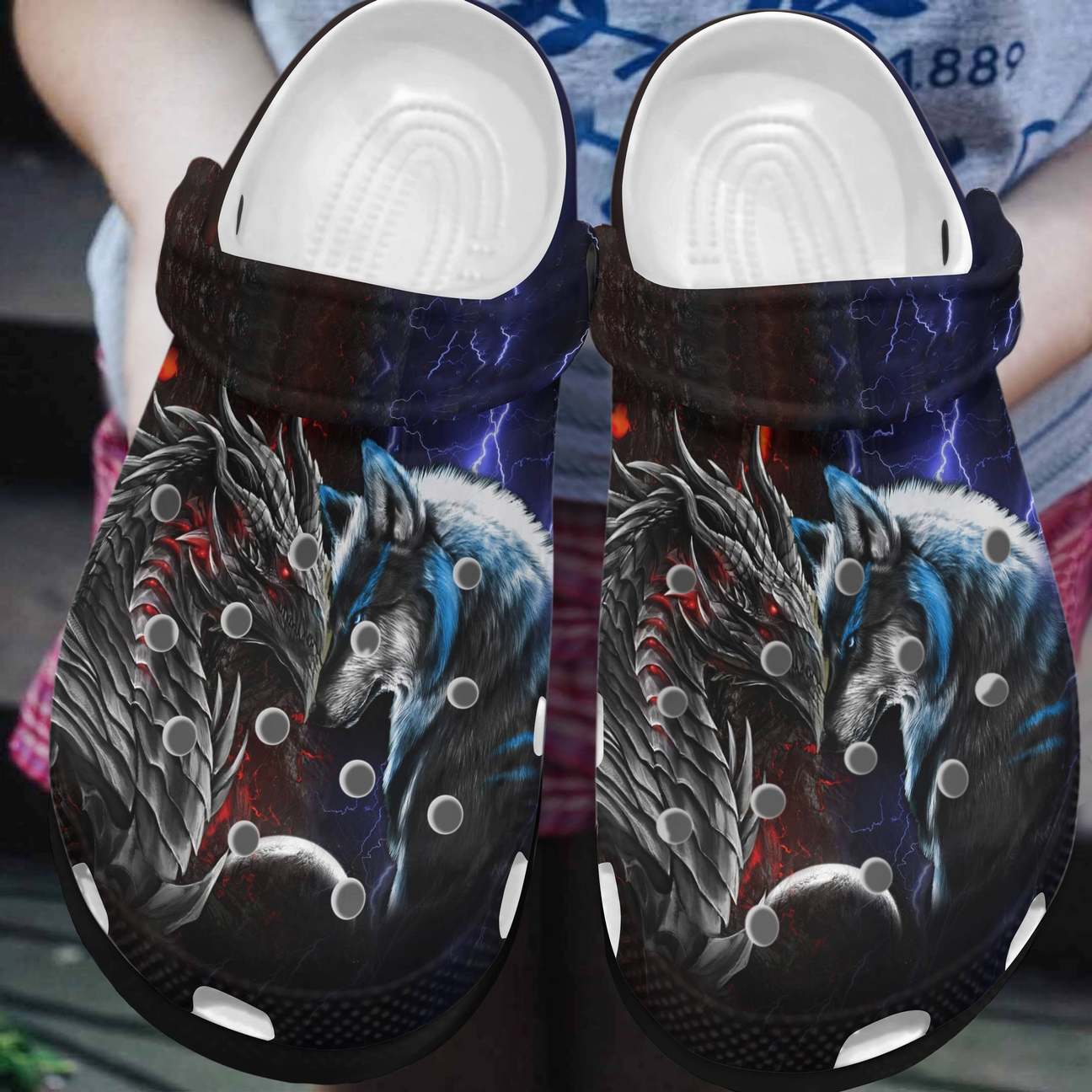 Dragon Personalized Clog, Custom Name, Text, Color, Number Fashion Style For Women, Men, Kid, Print 3D Amazing Dragon V210