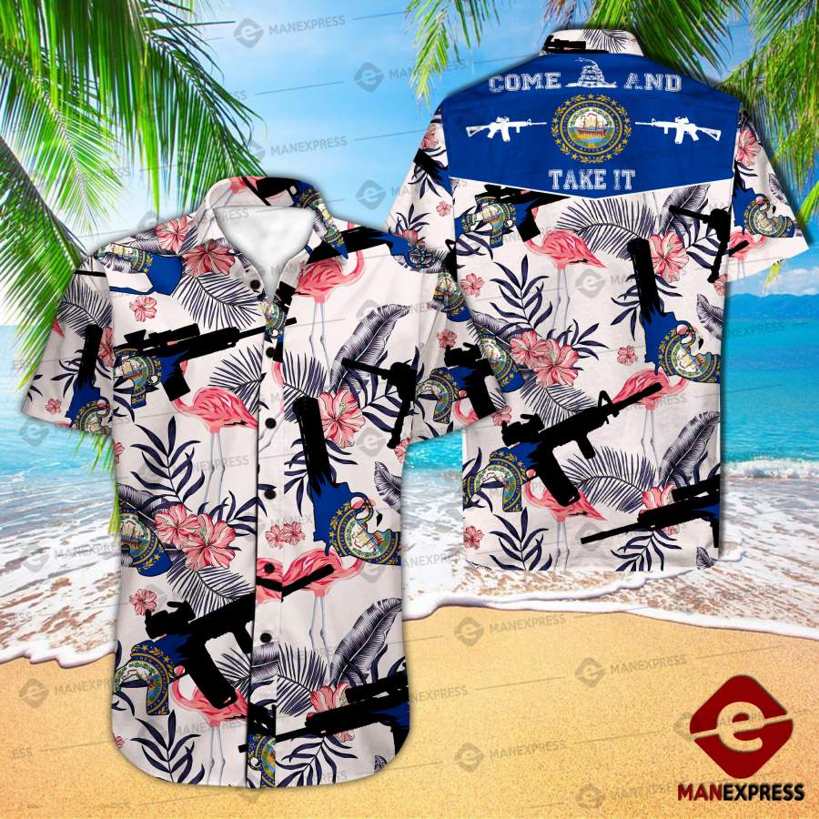 New Hampshire United Patriot Three Percenter Hawaiian Shirt Ha78100