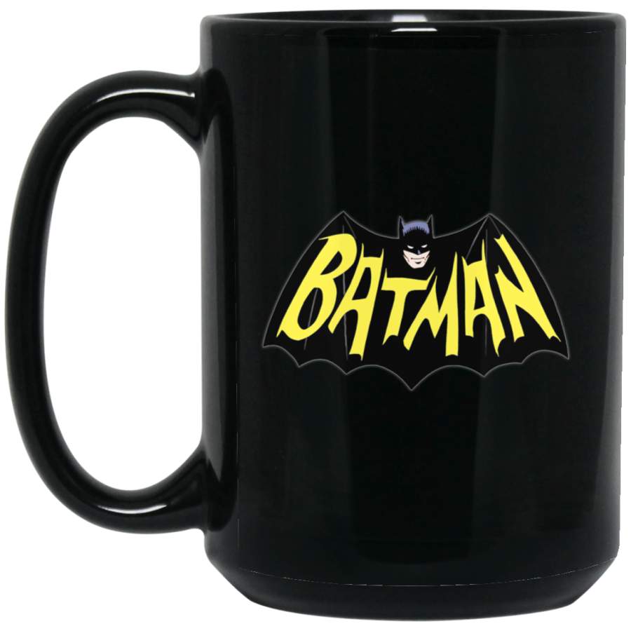 Batman 1966 Tv Series Logo Big Black Mug