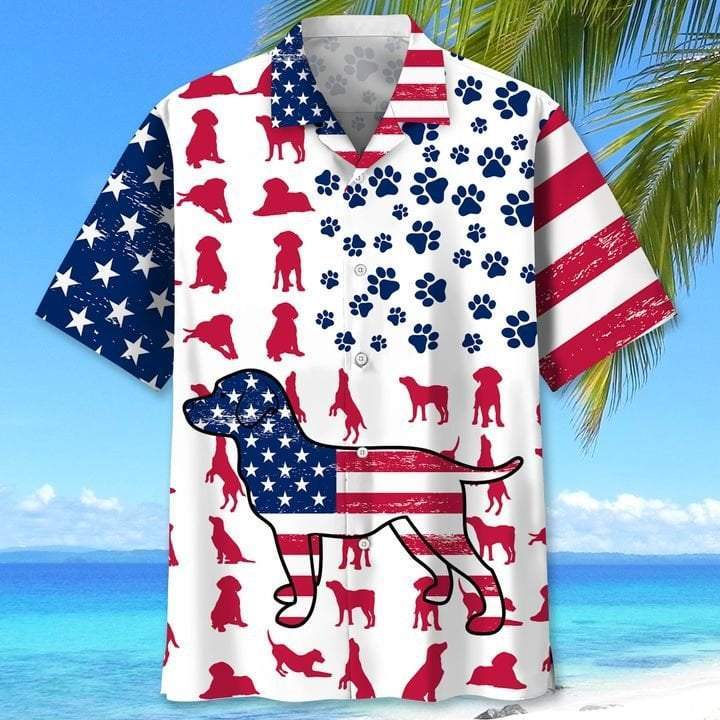 Labradog Flag Hawaii Shirt Ha77534