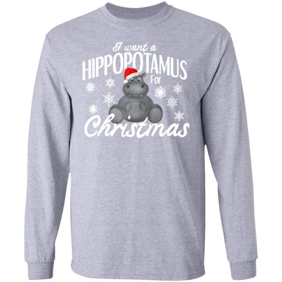 I want a hippopotamus for Christmas Sweatshirt & Hoodie