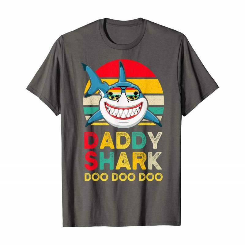 Vintage Daddy Shark Doo Doo Doo Gift Fathers Day T-shirt