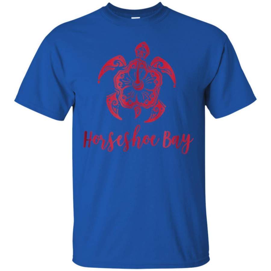 AGR Horseshoe Bay Texas Tshirt Hibiscus Flower Turtle Jaq T-shirt