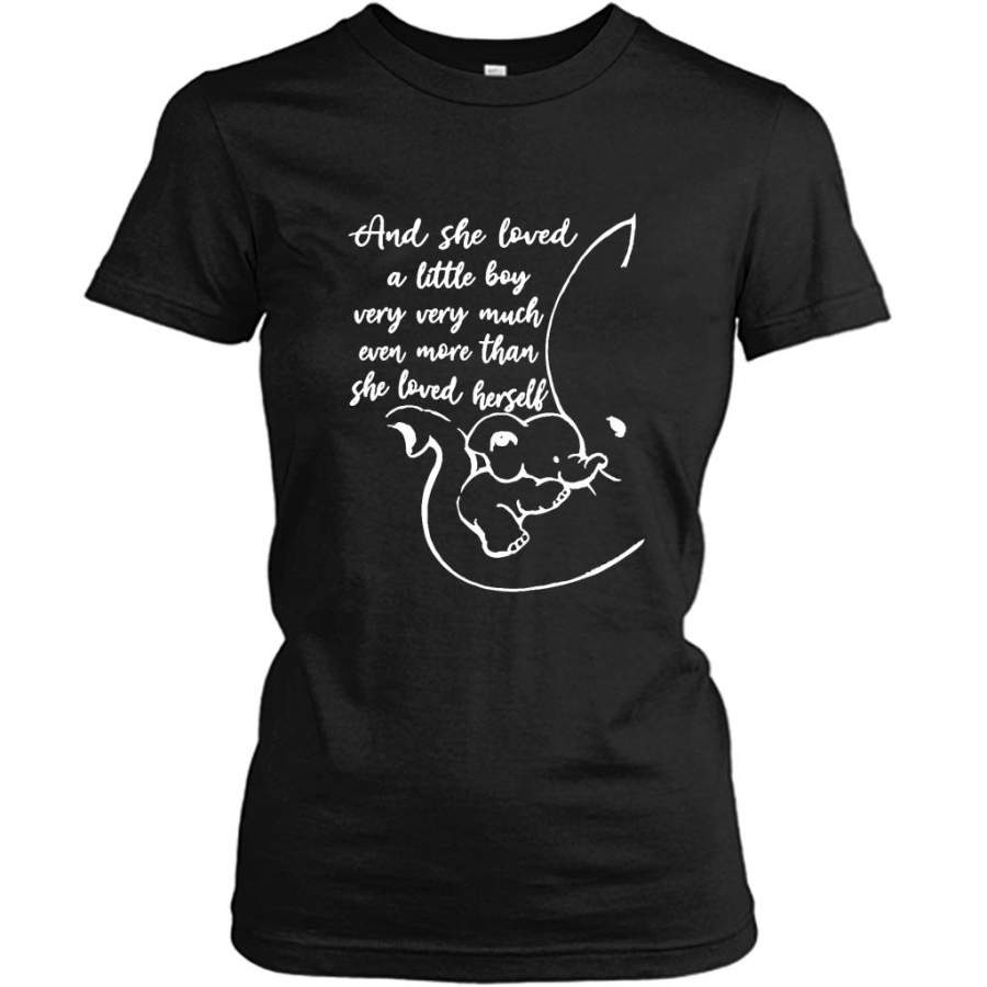 An She Loved A Little Boy Very Very Much Even More Than She Loved Herself, Elephant Lover, Mother’s Day Gift – Gildan Women Shirt