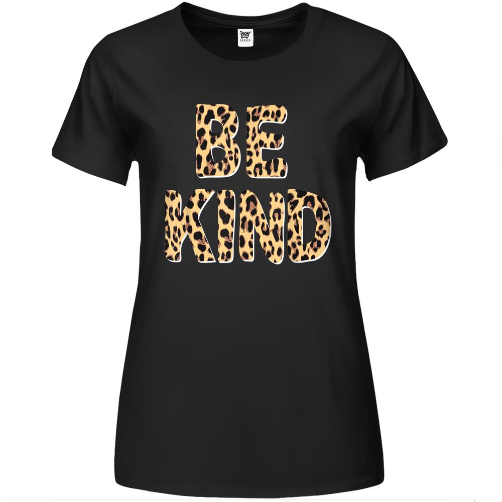 Be Kind Shirt, Be Kind Premium Womens Tshirts, Be Kind Sign Language Shirt, Be Kind Women Leopard Print Kindness Inspirational Teacher Premium Womens T Shirts