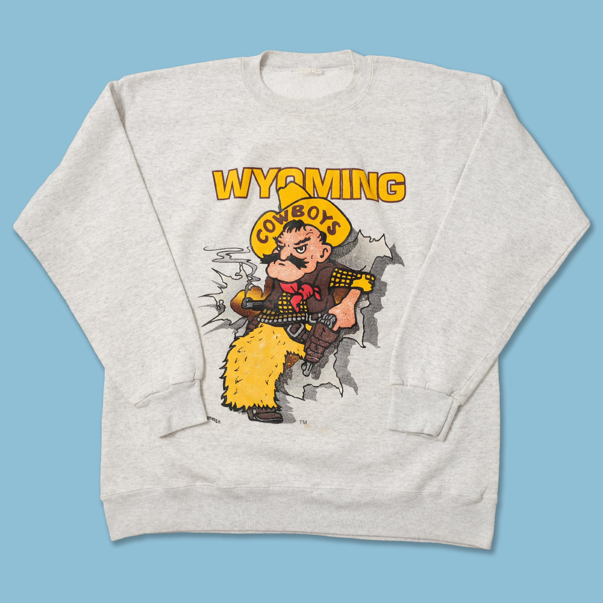 Vintage Wyoming Cowboys Sweater Large