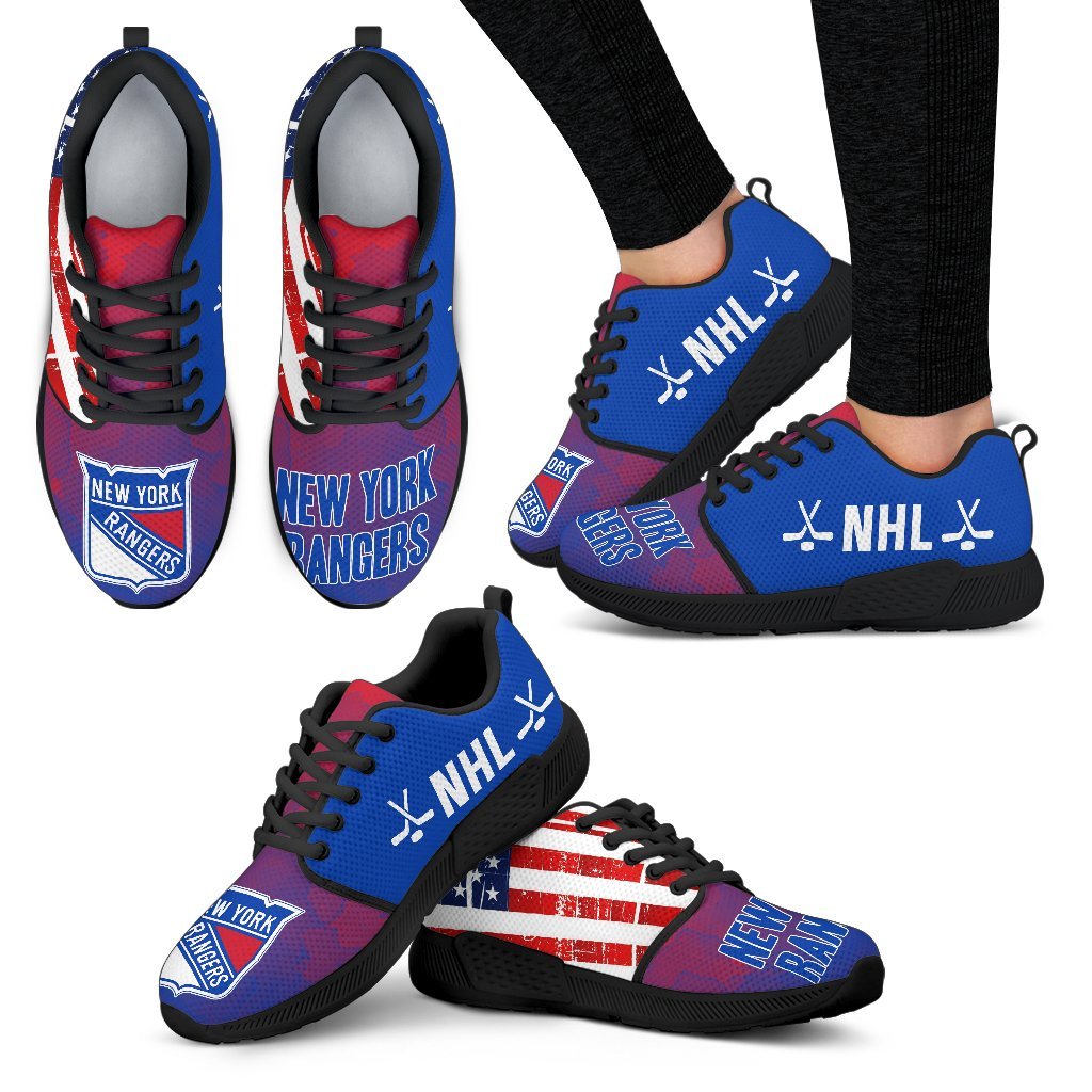 Awesome Fashion New York Rangers Shoes Athletic Sneakers