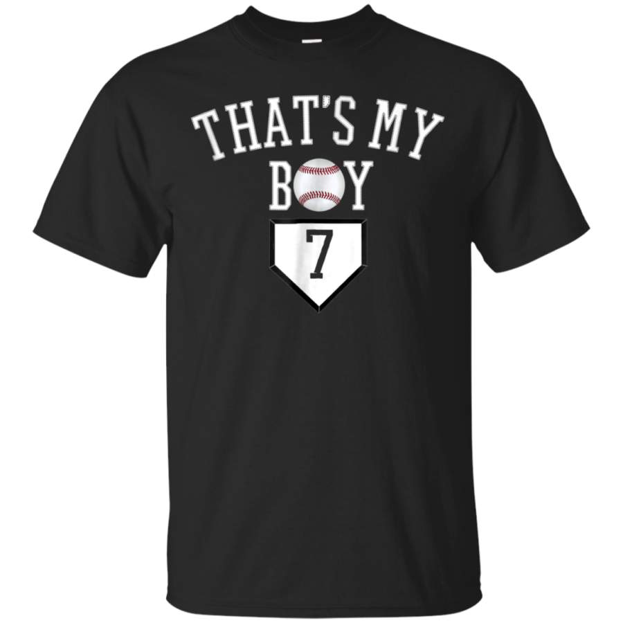 AGR 7 Thats My Boy Baseball Number Shirt-Baseball Mom  Dad Tee