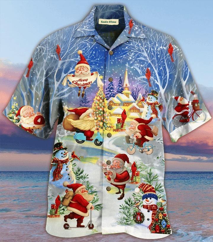 Stay Cool Santa Claus Hawaiian Shirt | Unisex | Full Size | Adult ...