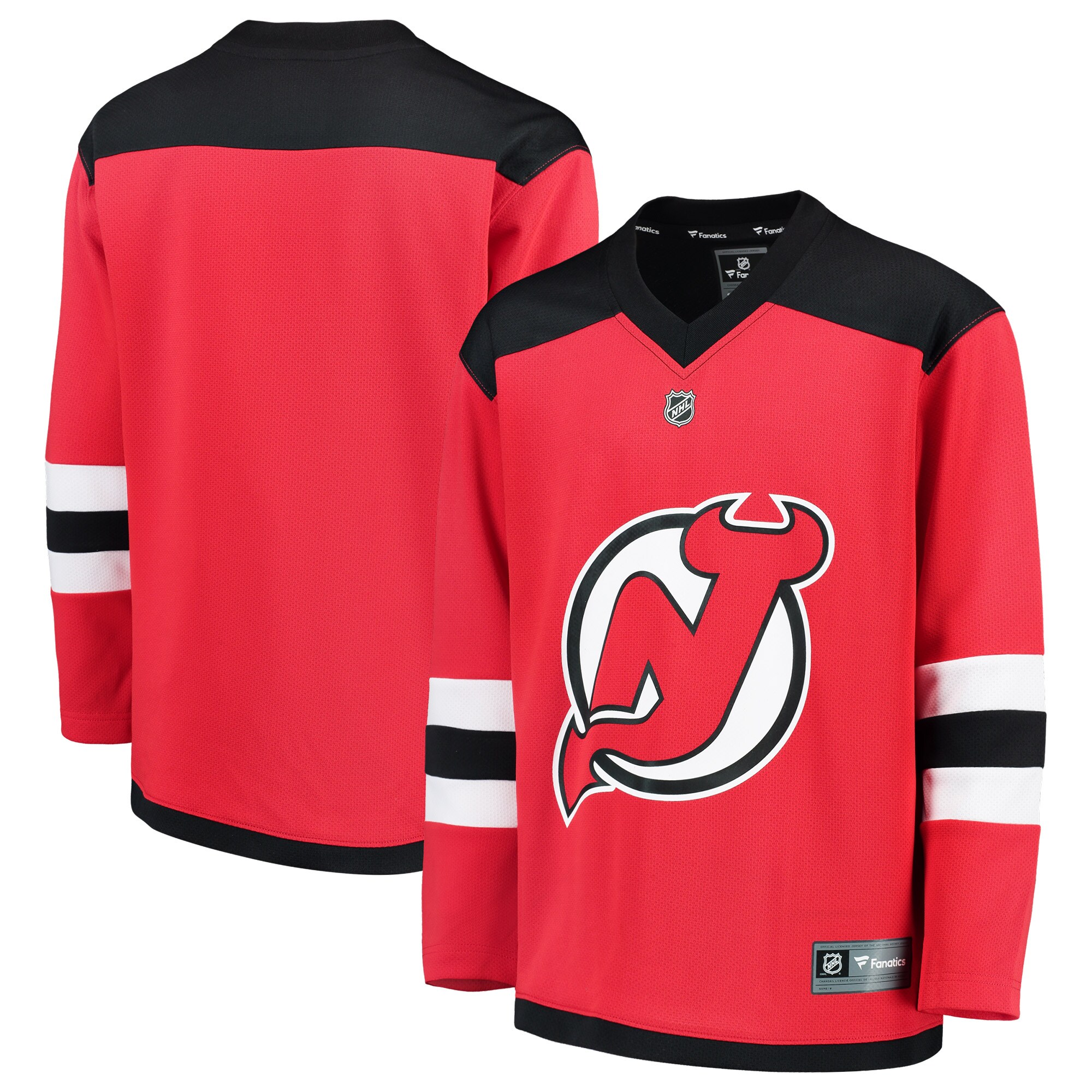 Youth New Jersey Devils Red Home Blank Jersey